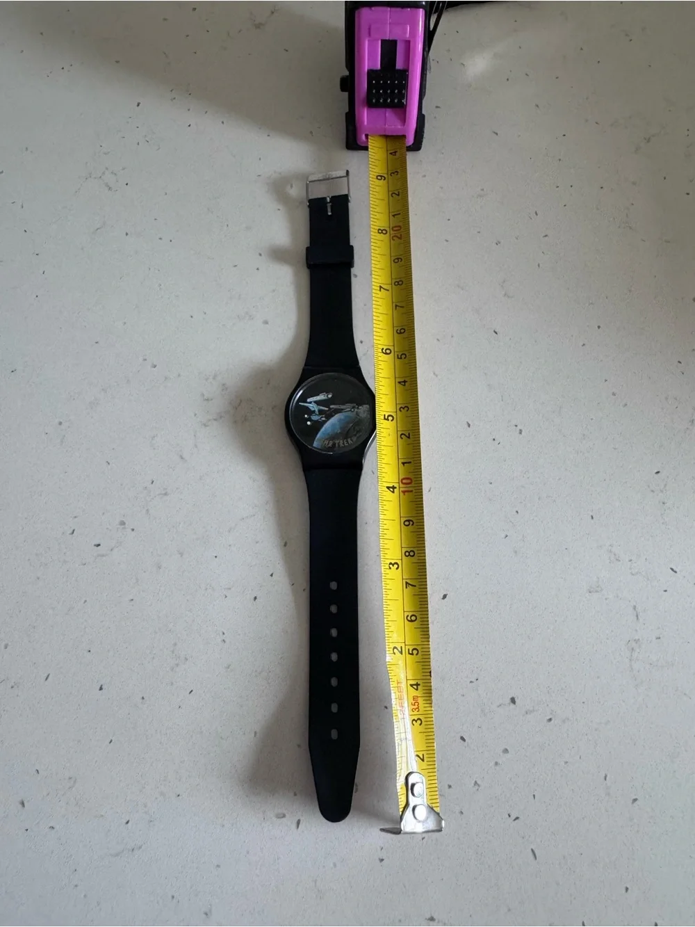 Vintage 1990s Star Trek U.S.S. Enterprise wrist watch - Rubber Band